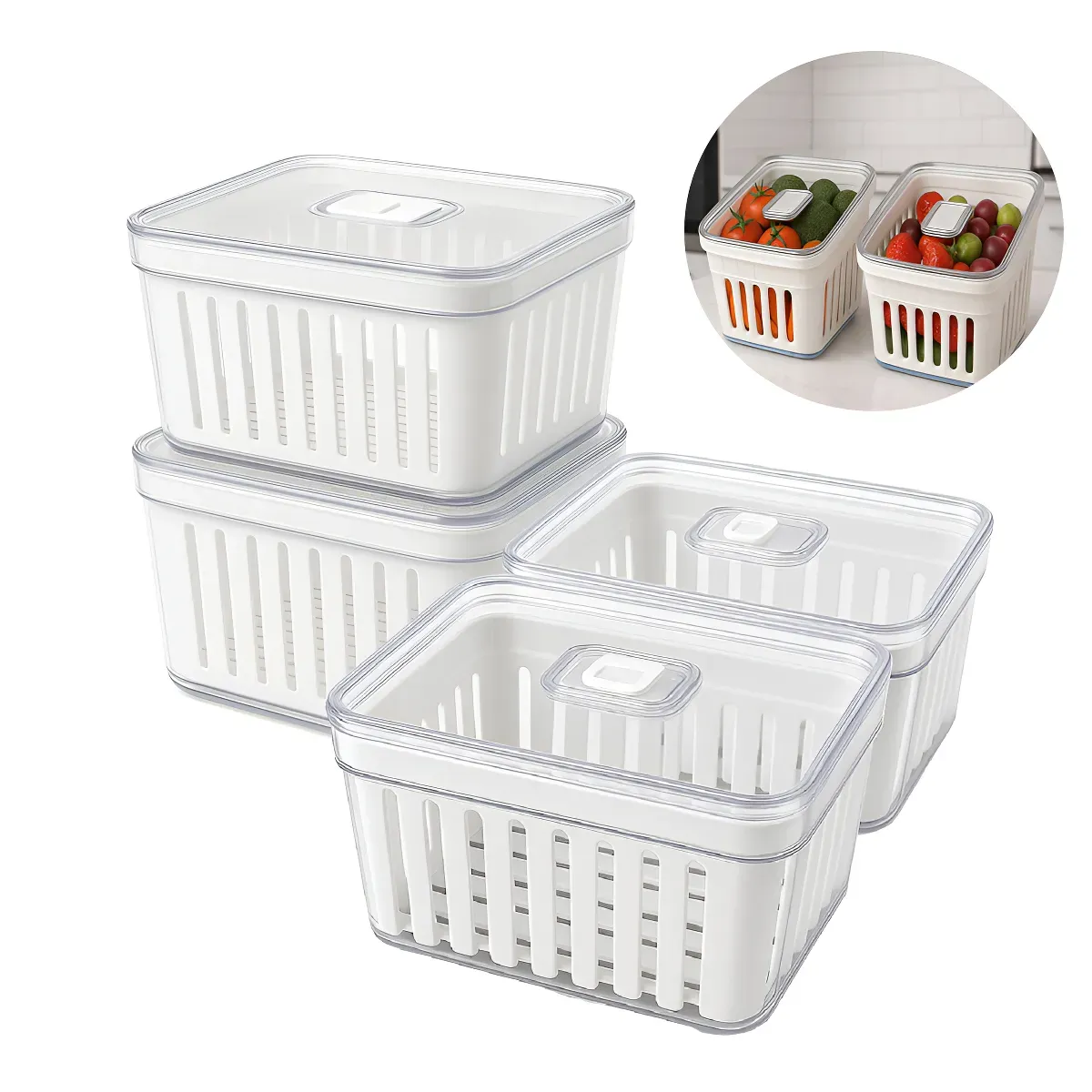 Kit organizador geladeira